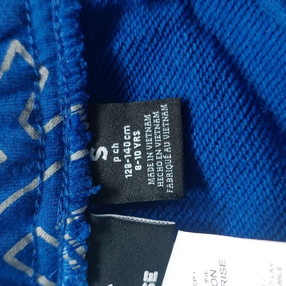 Converse Boys Fleece Cotton  Short Navy Size S 8/10 - Picture 6 of 7